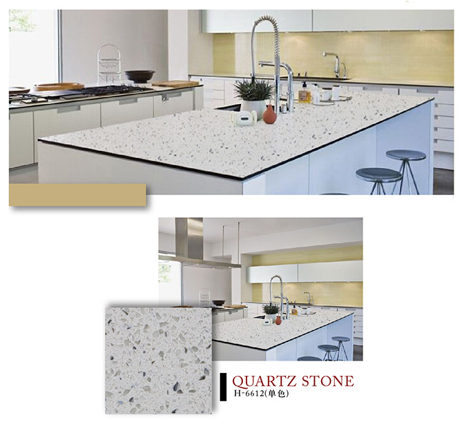 H-6612单色石英石实拍图