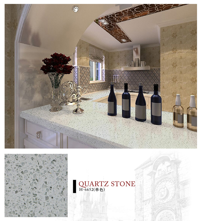 H-6652单色石英石实拍