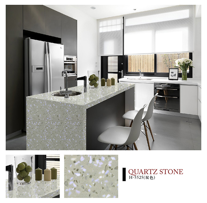 H-5525(双色)石英石实拍